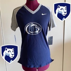 Nike Blue & Gray V-Neck Penn State Shirt
